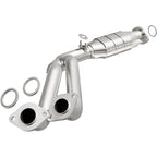 MagnaFlow Conv DF 96-97 Lexus LX450 4.5L / 95-97 Toyota Land Cruiser 4.5L Front catalytic converter with tubing and gaskets.