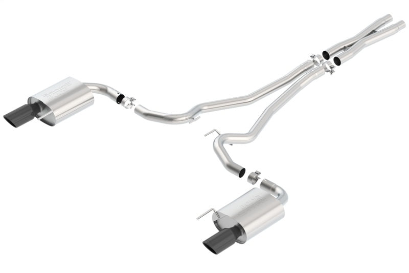 Borla S-Type Cat-Back 15-17 Ford Mustang GT 5.0L V8 MT/AT 2.5in pipe 4in tip (Black Chrome) Secondary image