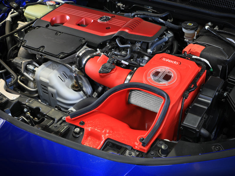 aFe 23-26 Honda Civic Type R Takeda Momentum Red Edition Cold Air Intake System w/ Pro DRY S Filter Secondary image