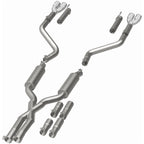 MagnaFlow 2017+ Dodge Challenger 409 SS Polished 3in Quad Tips Cat-Back Exhaust parts layout