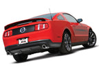 Borla 11-12 Ford Mustang GT 5.0L 8cyl 6spd RWD S-Type Exhaust on a red Ford Mustang