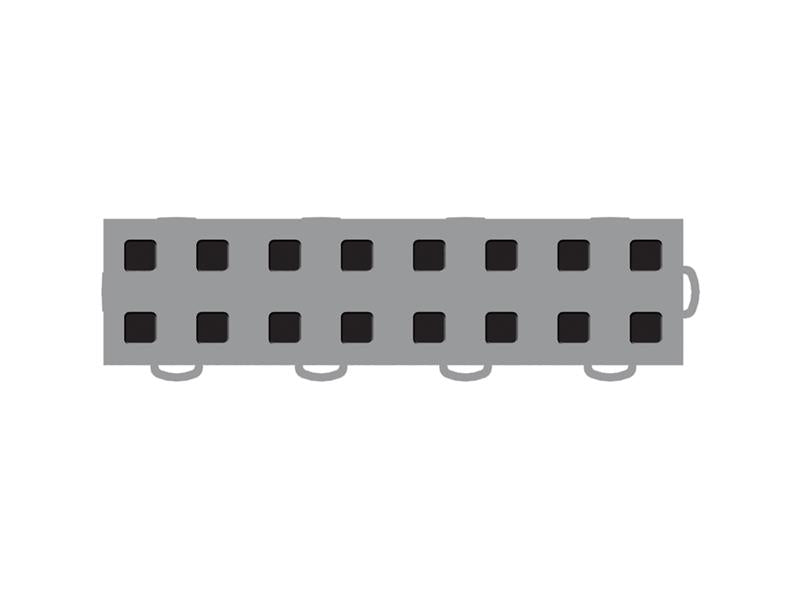 WeatherTech TechFloor - 3in X 12in Tiles(Right Loop) - Grey/Black **Order in Qtys of 10 Secondary image