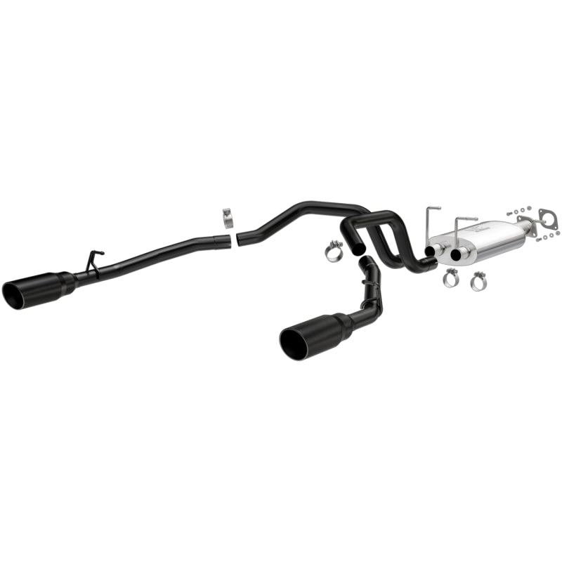 MagnaFlow 2019 Ram 1500 V8 5.7L (Excl. Tradesman) Black Coated 3in 409SS Cat-Back Exhaust System design layout. Main image