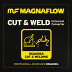 MagnaFlow Conv Universal 2.5 inch T2 Rear cut and weld instructions