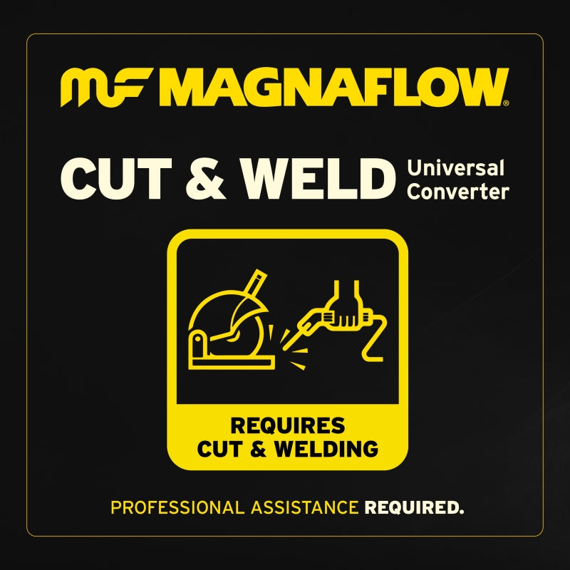 MagnaFlow Conv Universal 2.5 inch T2 Rear cut and weld instructions