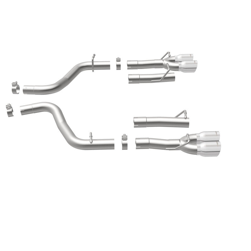 MagnaFlow Axle-Back, SS, 2.5in, Quad Split Rear 3.5in Tip 2015 Dodge Challenger 3.6L V6 exhaust system parts