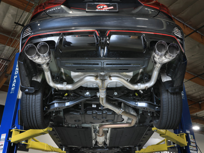 aFe 22-24 Kia Forte GT 1.6L 3in-2.5in 304 Stainless Steel Axle-Back Exhaust w/ Polished Tips Secondary image