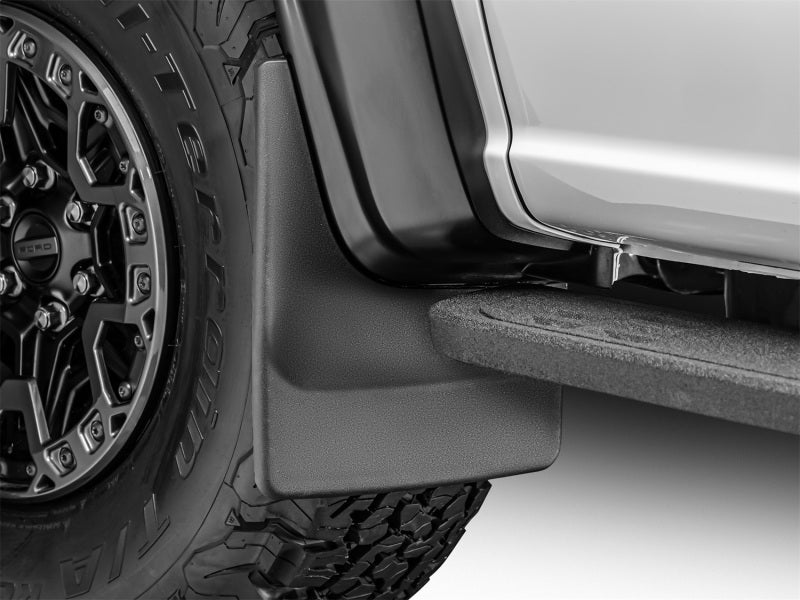 WeatherTech 2021+ Ford F-150 Raptor (Incl. 37 Perf. Pkg) No Drill Front MudFlaps - Black Secondary image