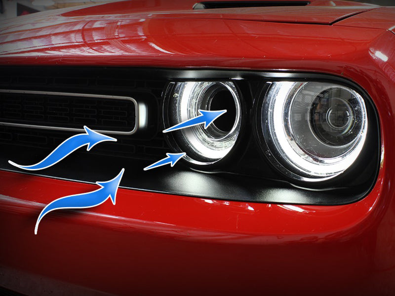aFe Momentum GT Dynamic Air Scoop Dodge Challenger 15-20 - Red Secondary image