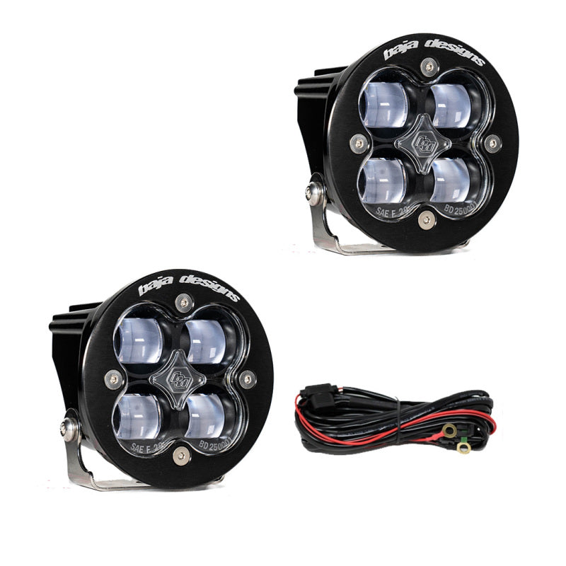Baja Designs Squadron R SAE LED Spot Light - Clear - Pair for offroad lighting