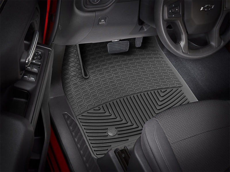 WeatherTech 2019+ Chevrolet Silverado 1500 Crew Cab Front Rubber Mats - Black Secondary image