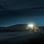 KC HiLiTES Gravity Titan LED Light Bar - 50in. (8-Light) in use at night