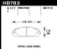 Hawk 08-16 Toyota Highlander Performance Ceramic Street Front Brake Pads dimensions and specifications