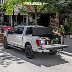 BAK 07-20 Toyota Tundra 6ft 6in Bed BAKFlip MX4 Matte Finish truck bed cover with open tailgate