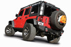 Borla 12-16 Jeep Wrangler 3.6AT/MT 4WD 2+4DR S/ SQ /RL/AC SR 2.5in, 2in Tip 3.5 sqx8 Black Chrome on offroad truck