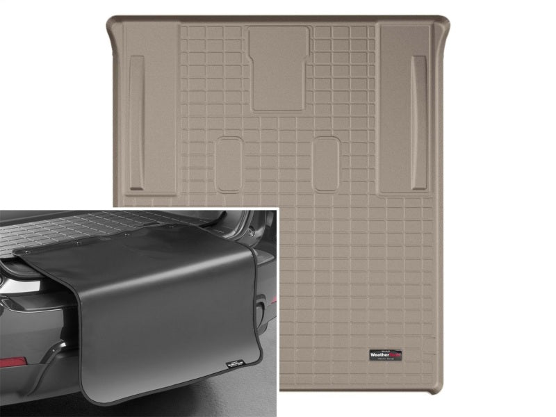 WeatherTech 07-14 Cadillac Escalade ESV Cargo Liner w/ Bumper Protector - Tan Secondary image