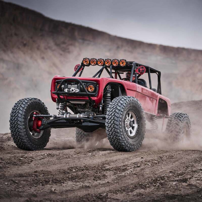 KC HiLiTES Gravity Titan LED Light Bar - 39in. (6-Light) on off-road vehicle with exterior accessories.