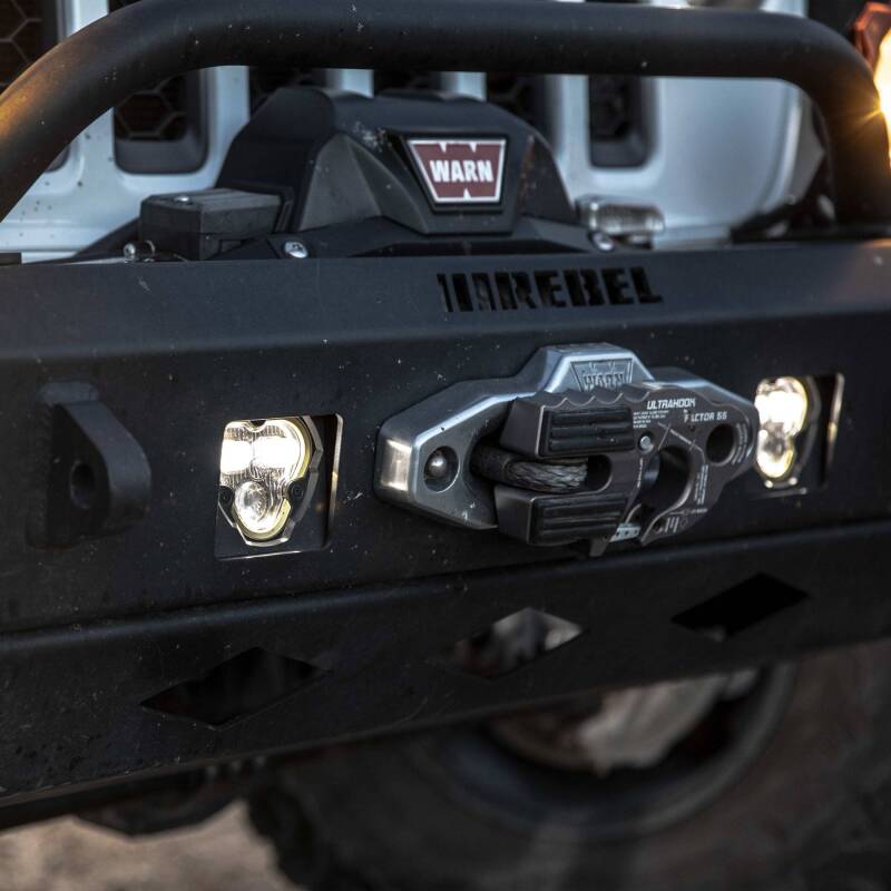 KC HiLiTES FLEX ERA 3 Dual Mode SAE Fog Lights - 2-Light Master Kit on off-road truck