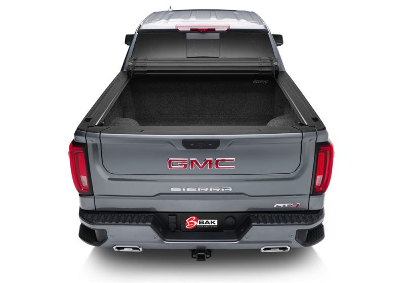 BAK 19-21 Chevy Silverado/GM Sierra Revolver X4s 5.10ft Bed Cover (New Body Style) on GMC Sierra truck bed.