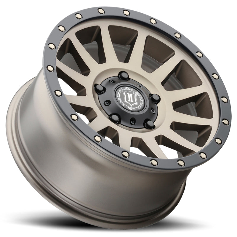 ICON Compression 17x8.5 5x150 25mm Offset 5.75in BS 110.1mm Bore Bronze Wheel for offroad performance upgrades.