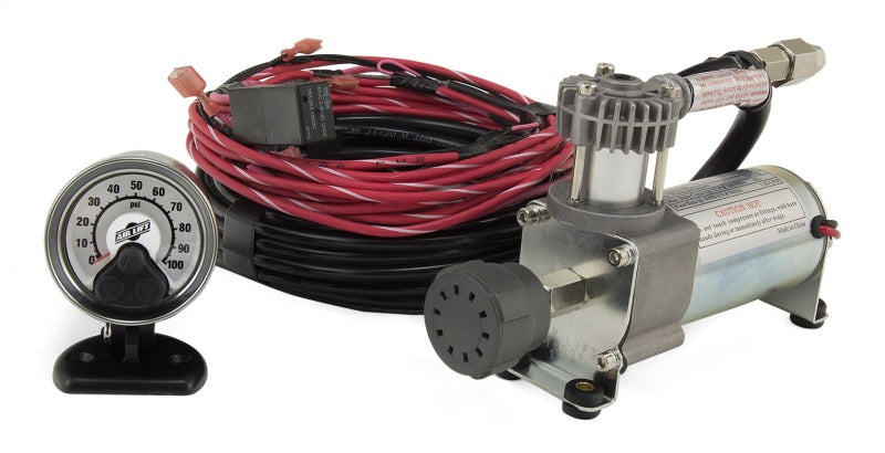 Air Lift Load Controller Single Heavy Duty Compressor kit with gauge and wiring