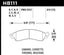 Hawk 1990-1990 Chevy Camaro Iroc-Z (w/Heavy Duty Brakes) High Perf. Street 5.0 Front Brake Pads dimensions HB111.