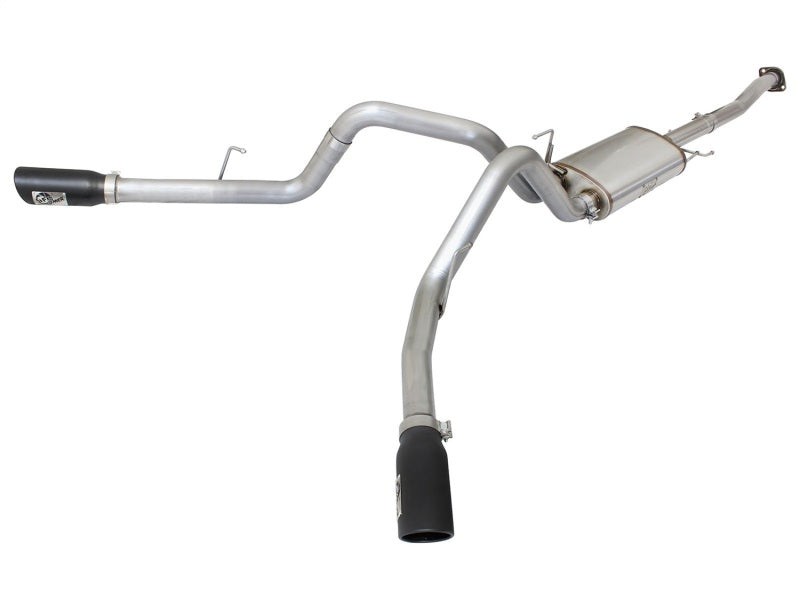 aFe MACHForce XP Exhaust 3in SS Dual Side Exit CB w/ Black Tips 15 Ford F150 Ecoboost V6-2.7L/3.5L Secondary image
