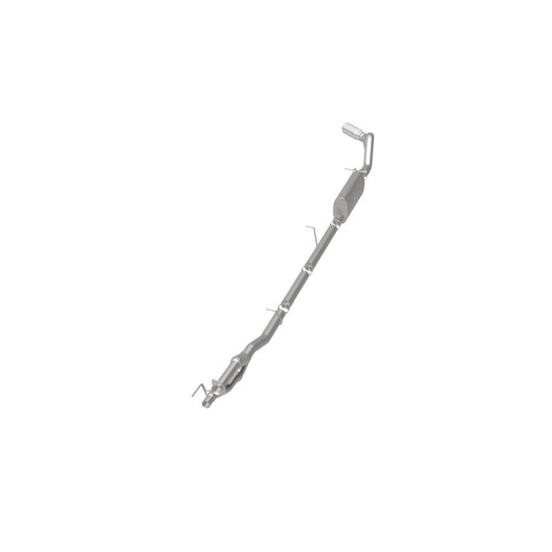MagnaFlow Sys C/B 11-15 Ford Super Duty F250 6.2L EC CC, SS 3.5in Single Rear Pass Side Ext 5in Tip exhaust system image