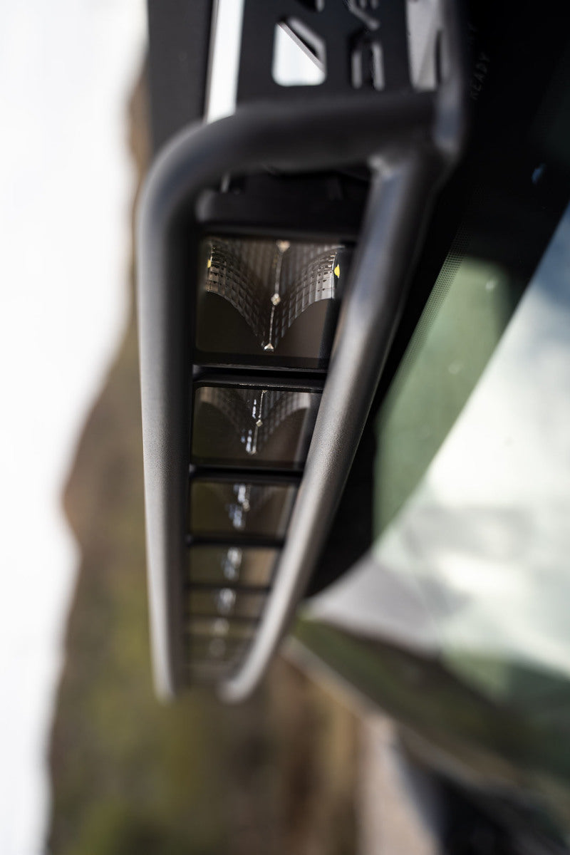 DV8 21+ Ford Bronco Curved Light Bracket for 12 3in. Pod Lights close-up view.