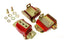 Energy Suspension 67-72 Camaro/64-72 Chevelle/63-82 Corvette Red Zinc 2 Engine & 1 Trans Mount Set with hardware.