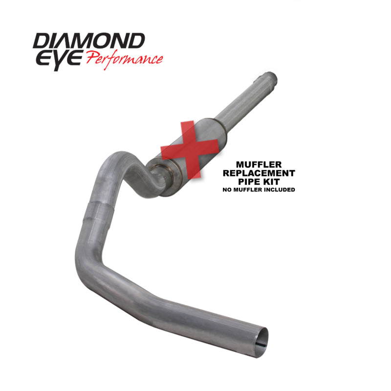 Diamond Eye KIT 4in Catback MFLR RPLCMENT PIPE Single AL: 94-97 FORD 7.3L F250/F350 PWRSTROKE Secondary image