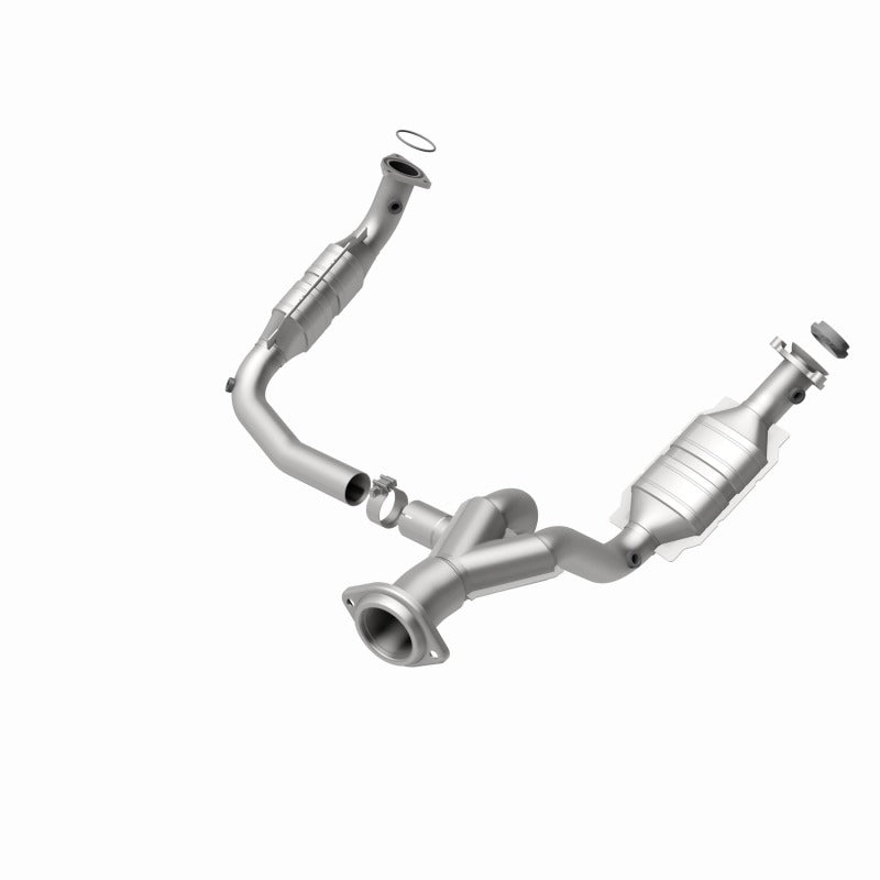 MagnaFlow Conv DF 07-08 Escalade 6.2 Driver Side OEM catalytic converter with stainless steel construction.