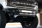 DV8 Offroad 21-22 Ford Bronco Competition Series Front Bumper with skid plate, offroad parts, performance upgrades.