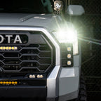 Baja Designs 2022 Toyota Tundra S1 Vent Kit front view with LED lights