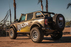 ICON Rebound Pro 17x8.5 6x5.5 0mm Offset 4.75in BS 106.1mm Bore Titanium Wheel on off road vehicle.