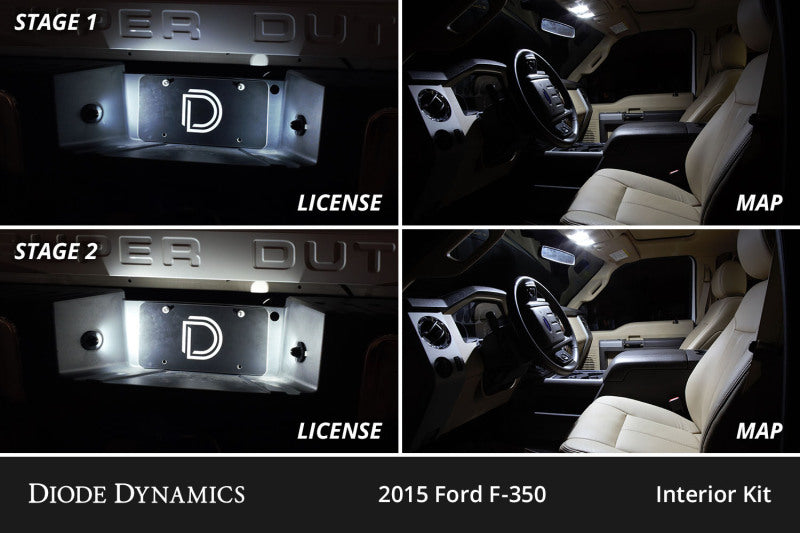Diode Dynamics 08-16 d Super Duty F250/F350 Interior LED Kit Cool White Stage 1 Secondary image