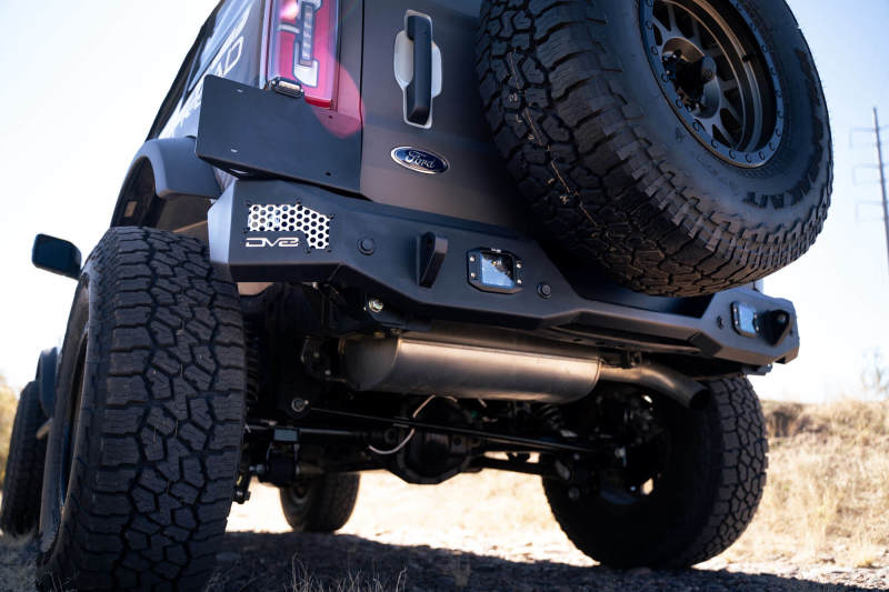 DV8 Offroad 21-22 Ford Bronco MTO Series Rear Bumper view, offroad parts, exterior accessories for trucks