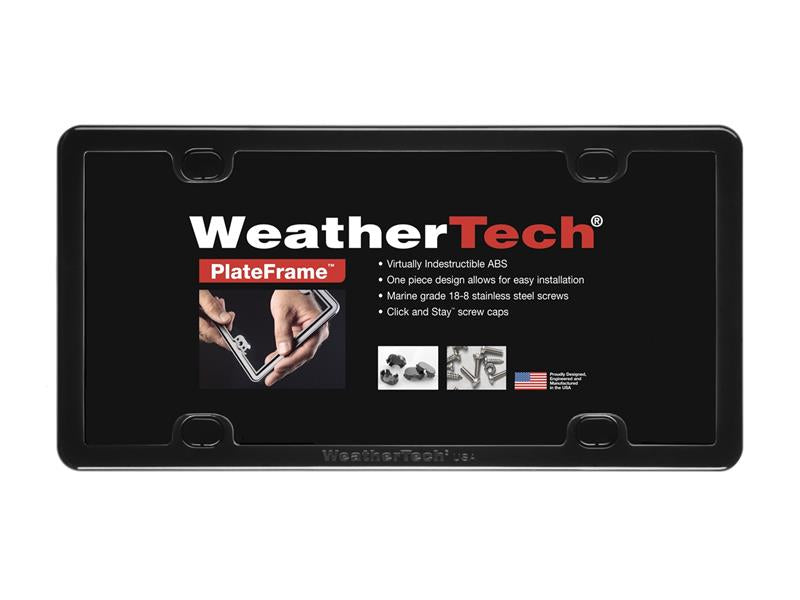 WeatherTech License Plate Frame Kit - Black for trucks