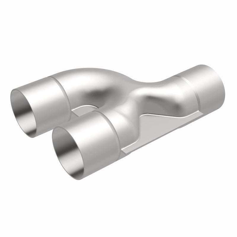 MagnaFlow Smooth Trans Y 2.50inch SS 90 deg. exhaust pipe for offroad upgrades.
