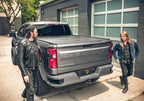 Retrax 2024 Ford F-150 SuperCrew/Super Cab 5.5ft. Bed Retrax EQ on Chevrolet Silverado truck, offroad exterior accessories.