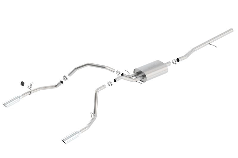 Borla 14 Silv/Sierra 1500 C/B Touring Exhaust /2.75in in Muffler 2.25inout 4inTIp SS Rear Exit Secondary image