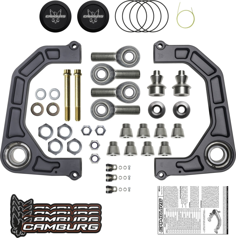 Camburg Toyota Tacoma 05-23 / 4-Runner 03-23 / FJ 07-14 KINETIK V2 Billet Uniball Upper Arms kit with components