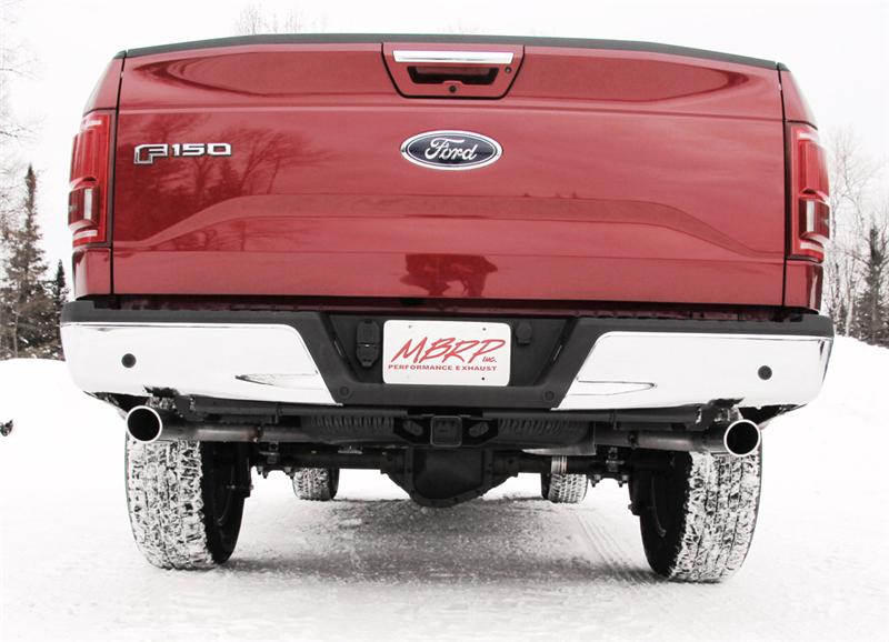 MBRP 2015 Ford F-150 5.0L 3in Cat Back Dual Split Rear Exit Black Exhaust System Secondary image