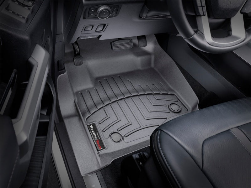 WeatherTech 2017 Ford Super Duty (Super Cab / Crew Cab) Front FloorLiners - Black in vehicle interior