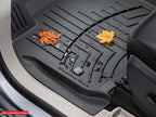 WeatherTech 2017+ Ford F-250/F-350/F-450/F-550 Crew Cab Rear FloorLiner HP - Black with leaves and water