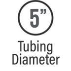 5" Tubing Diameter for MagnaFlow exhaust system performance.