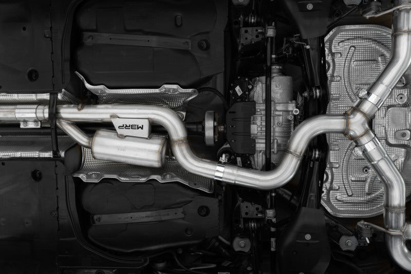MBRP 2022 Volkswagen Golf R MK8 3in Cat-Back Quad Split Rear Valve Delete Exhaust Secondary image
