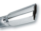 Borla 4in Inlet 5in Round Rolled Angle Cut w/ Clamp x 14in Long Exhaust Tip for offroad performance upgrades.