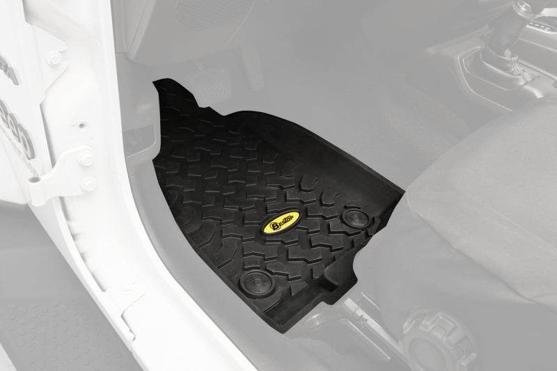 Bestop 20-26 Jeep Gladiator / 18-26 Wrangler JL Front Floor Mats (Black) Secondary image