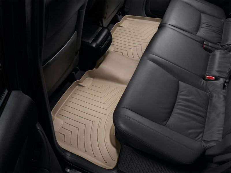 WeatherTech 03-06 Lexus GX470 Rear FloorLiner - Tan in black leather interior